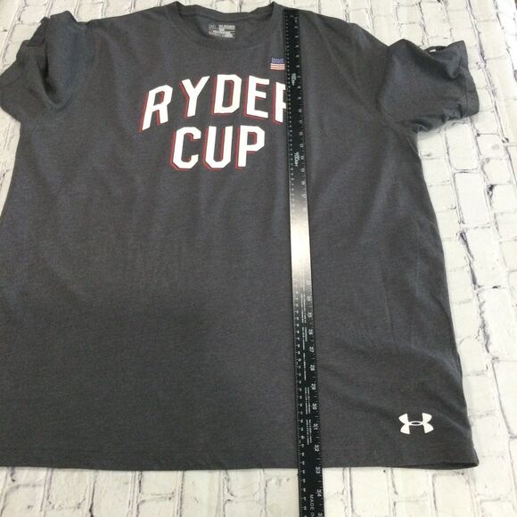 Under Armour T-Shirt Men's Size 3XL Gray Ryder Cup 2016 USA Heat Gear Vintage - Picture 4 of 10